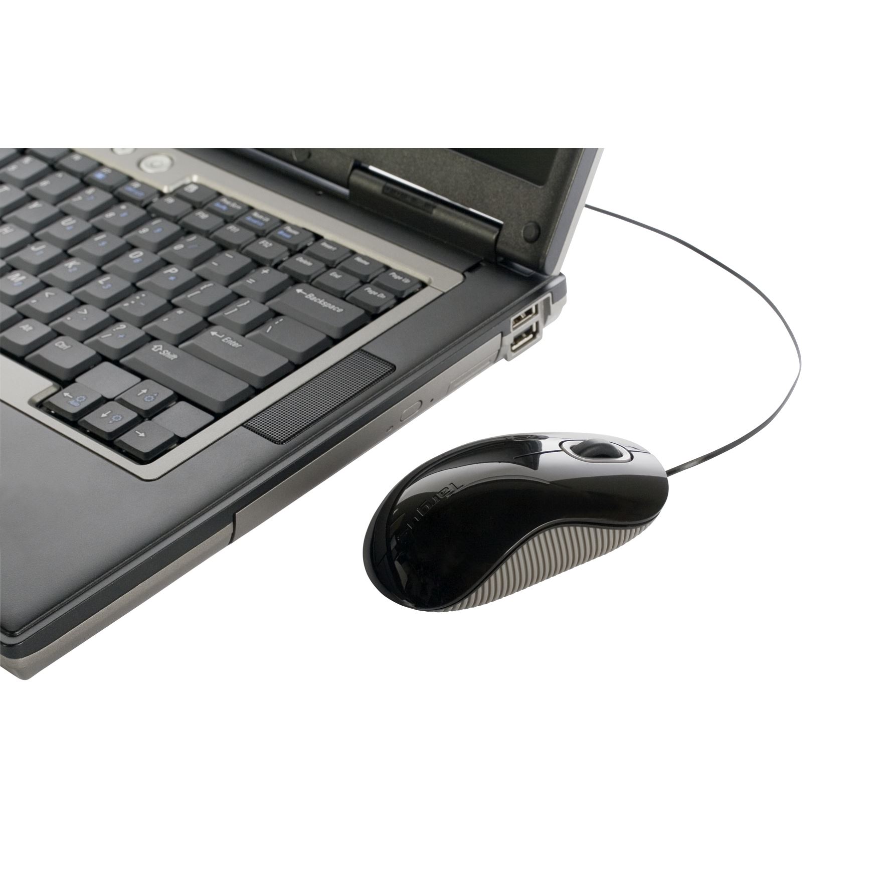 CordStoring Optical Mouse AMU76US Black Mice Targus