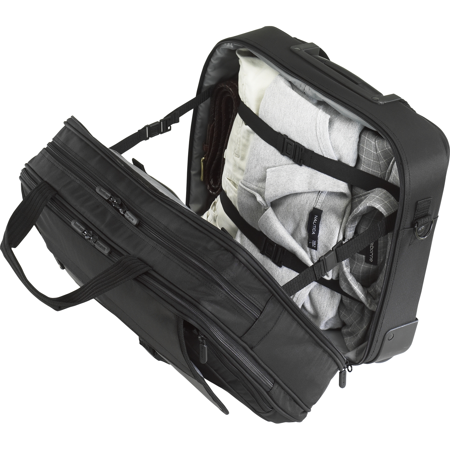 17” Platinum Rolling Laptop Case CPT700US Black Rollers Targus