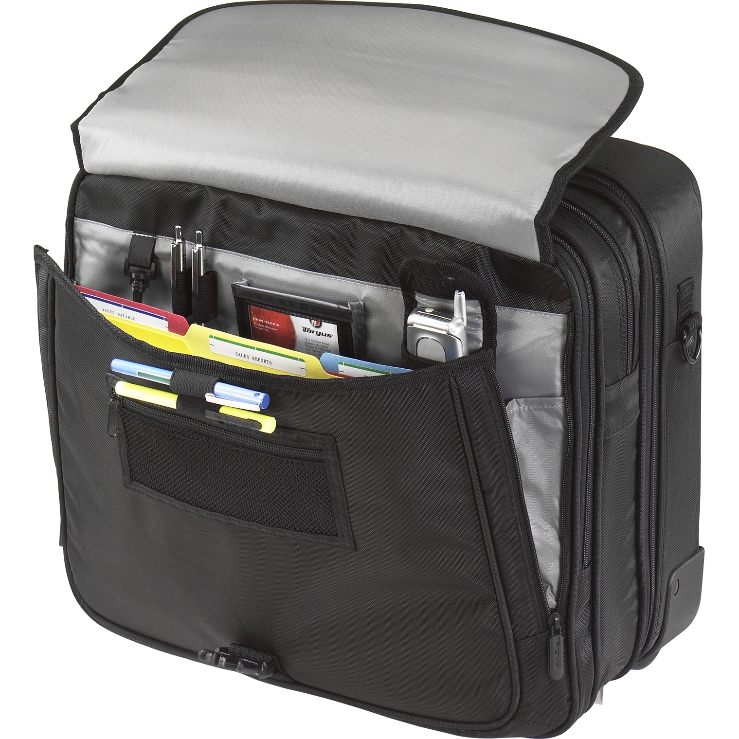 17” Platinum Rolling Laptop Case CPT700US Black Rollers Targus