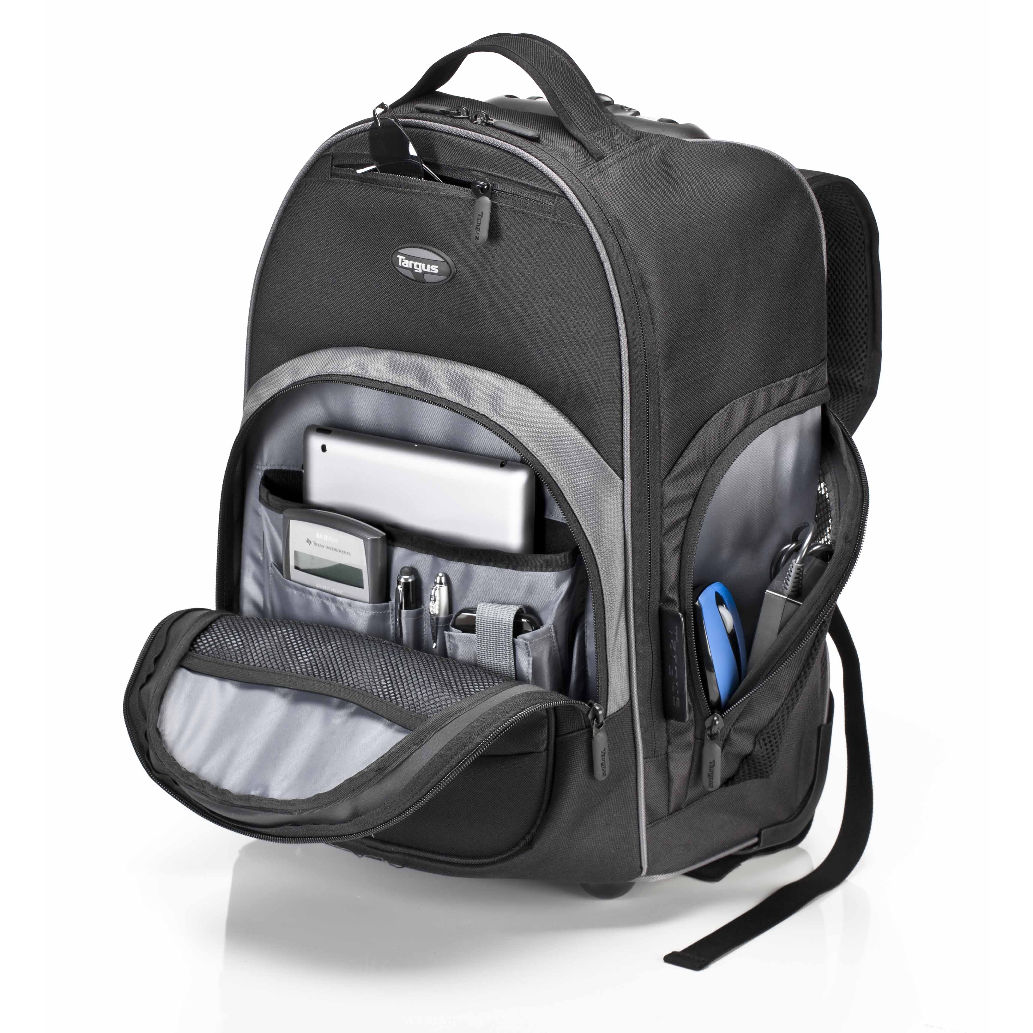 16” Compact Rolling Backpack - TBR015US - Black: Rollers: Targus