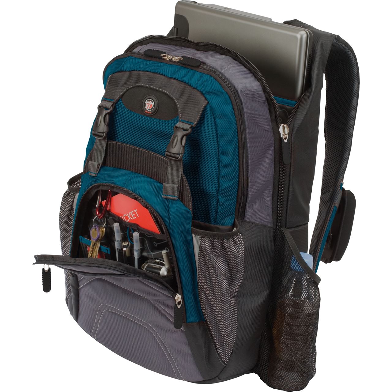 15.4” Shield Backpack TSB076US Gray/Teal Backpacks Targus
