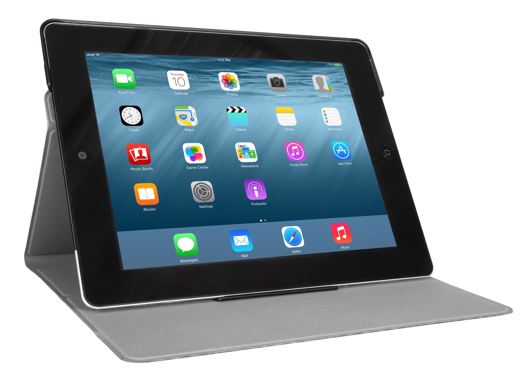 Custom Fit 360° Case with Stylus for iPad Air 2 THZ536US Black