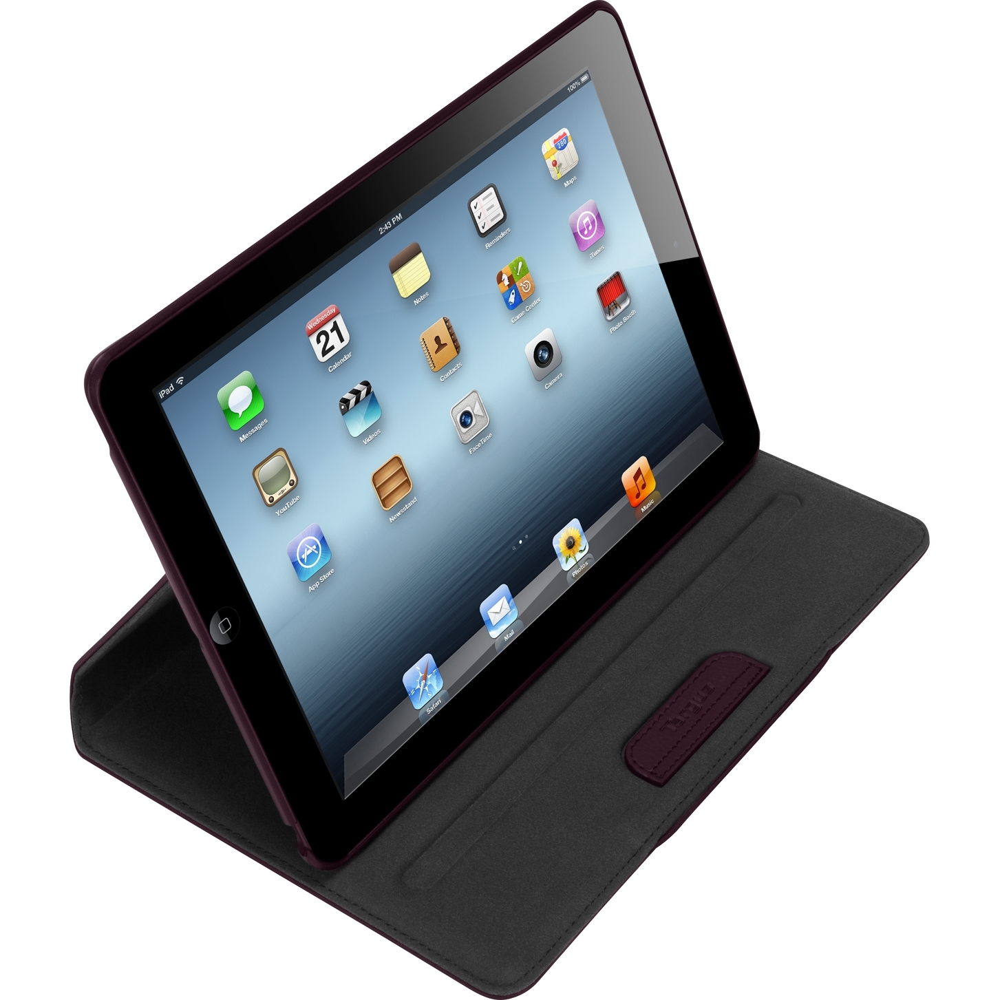 Versavu Slim Case for iPad Air (5th Gen) Black Cherry