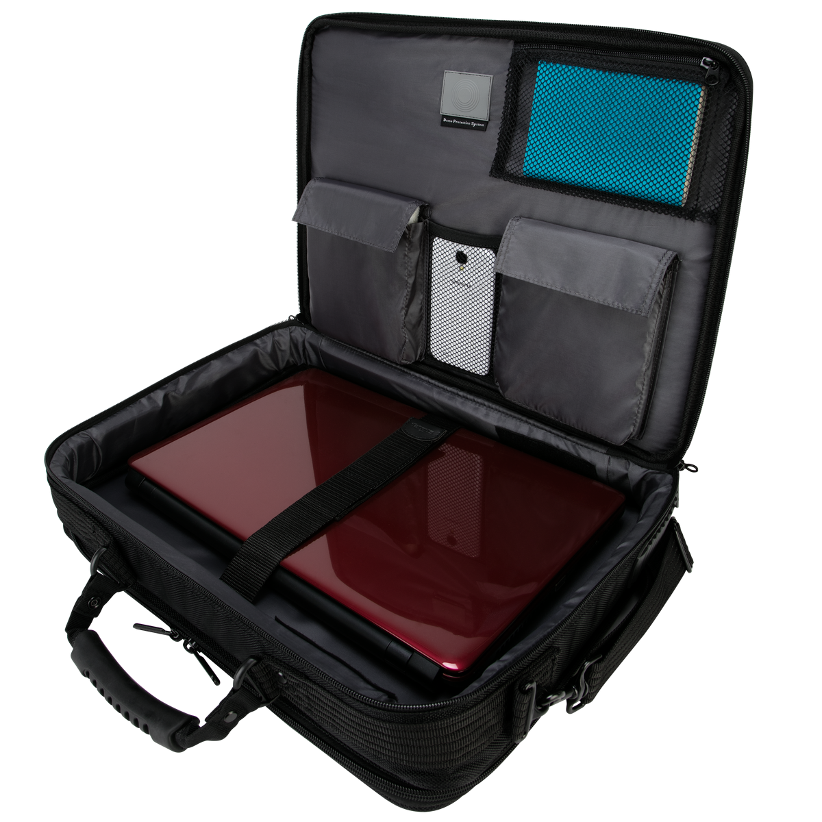 laptop in a suitcase
