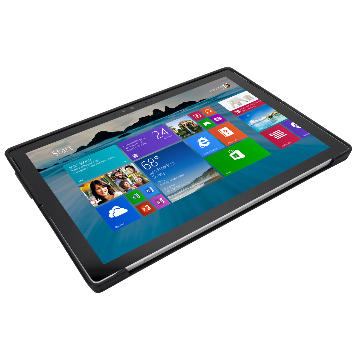 Signature Series Folio Wrap Stand For Microsoft Surface Pro 4 Gray