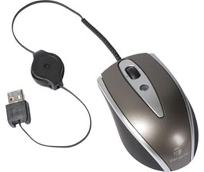 Retractable Optical StowNGo Laptop Mouse Silver PAUM004U01 Mice