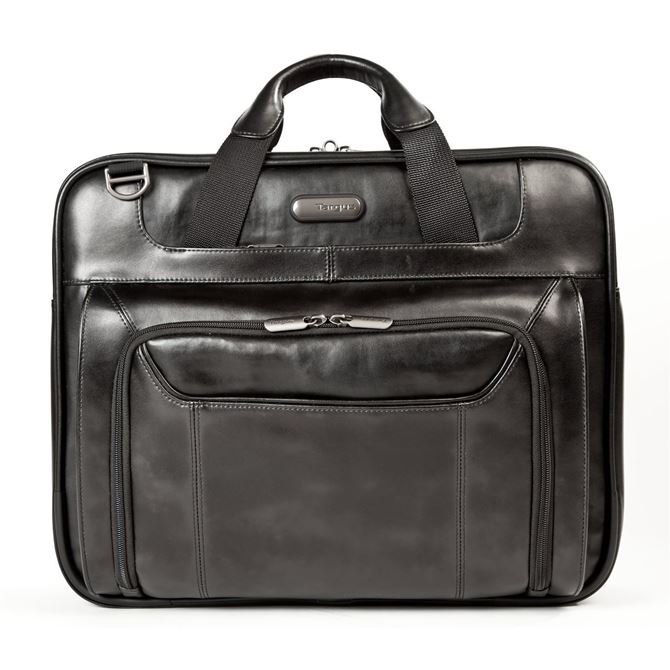 14” Leather Corporate Traveler Laptop Case CUCT02UAL Black