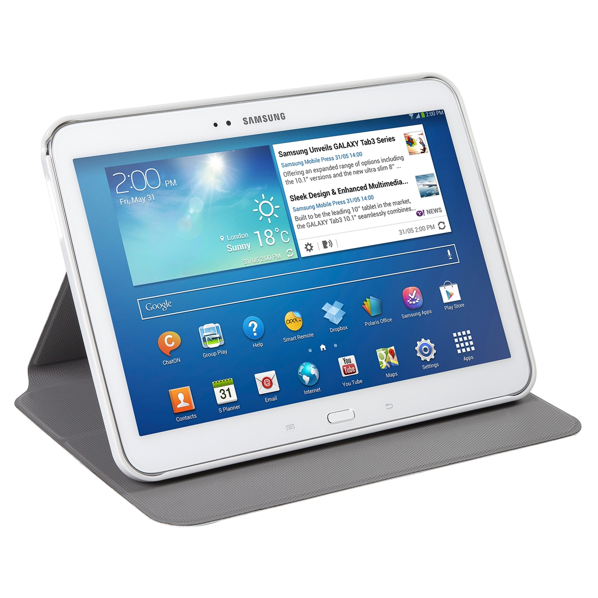 Blozend Reclame huren EverVu™ Samsung Galaxy Tab 4 10.1" Case - Blue