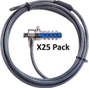 Picture of Serialised DEFCON®  T-Lock Combo Cable Lock - Master Pack (25)