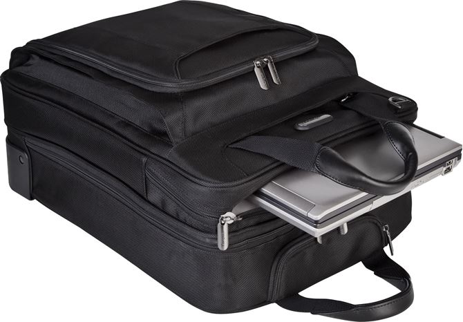 17” Corporate Traveler Vertical Rolling Laptop Case - CUCT02R - Black ...