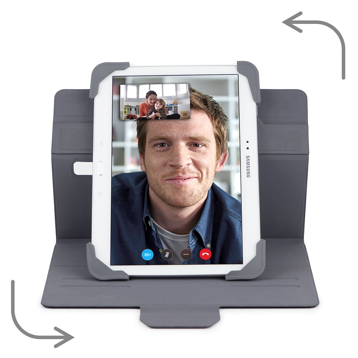 ProTek 910" Rotating Universal Tablet Case Blue