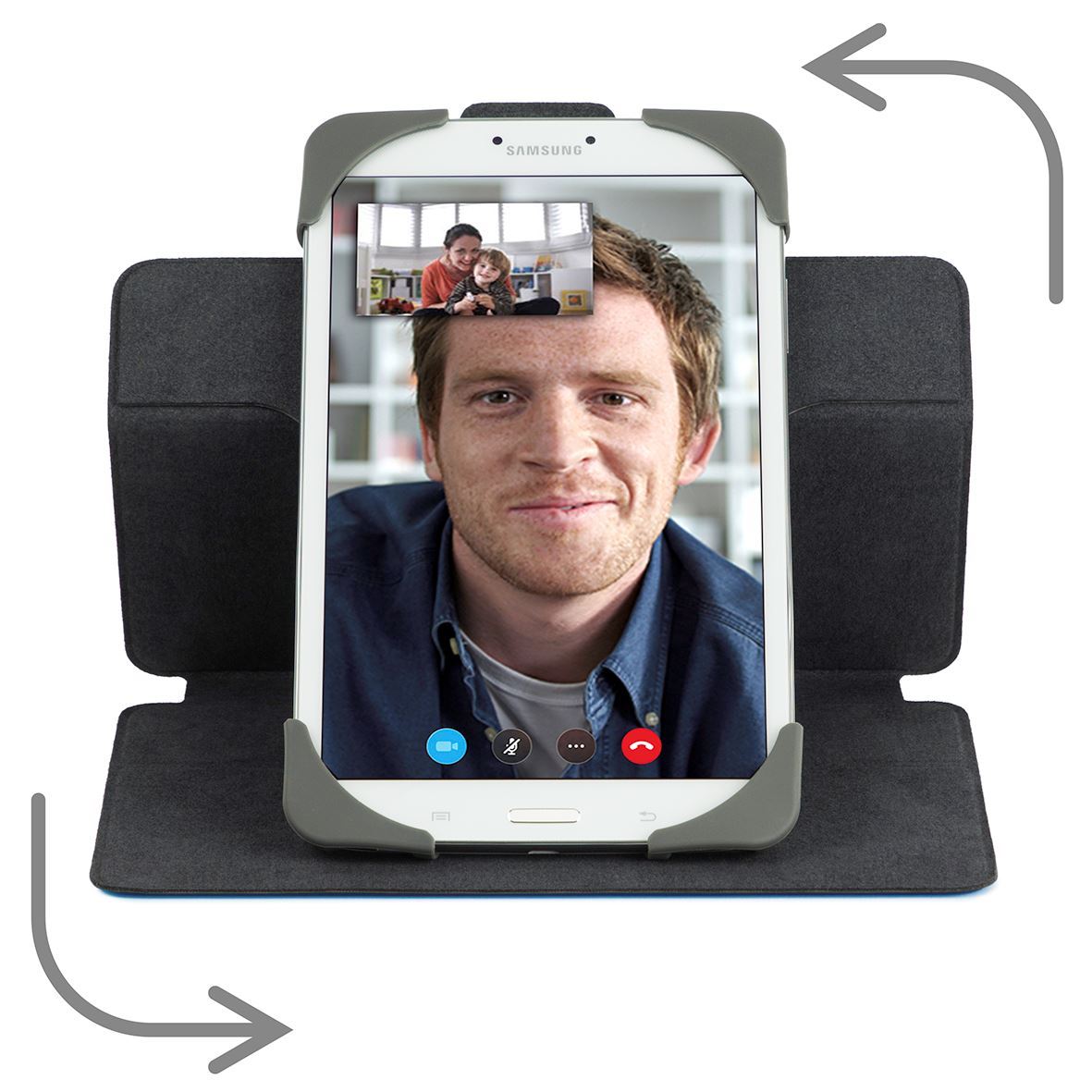 SafeFit 910 inch Rotating Universal Tablet Case Blue
