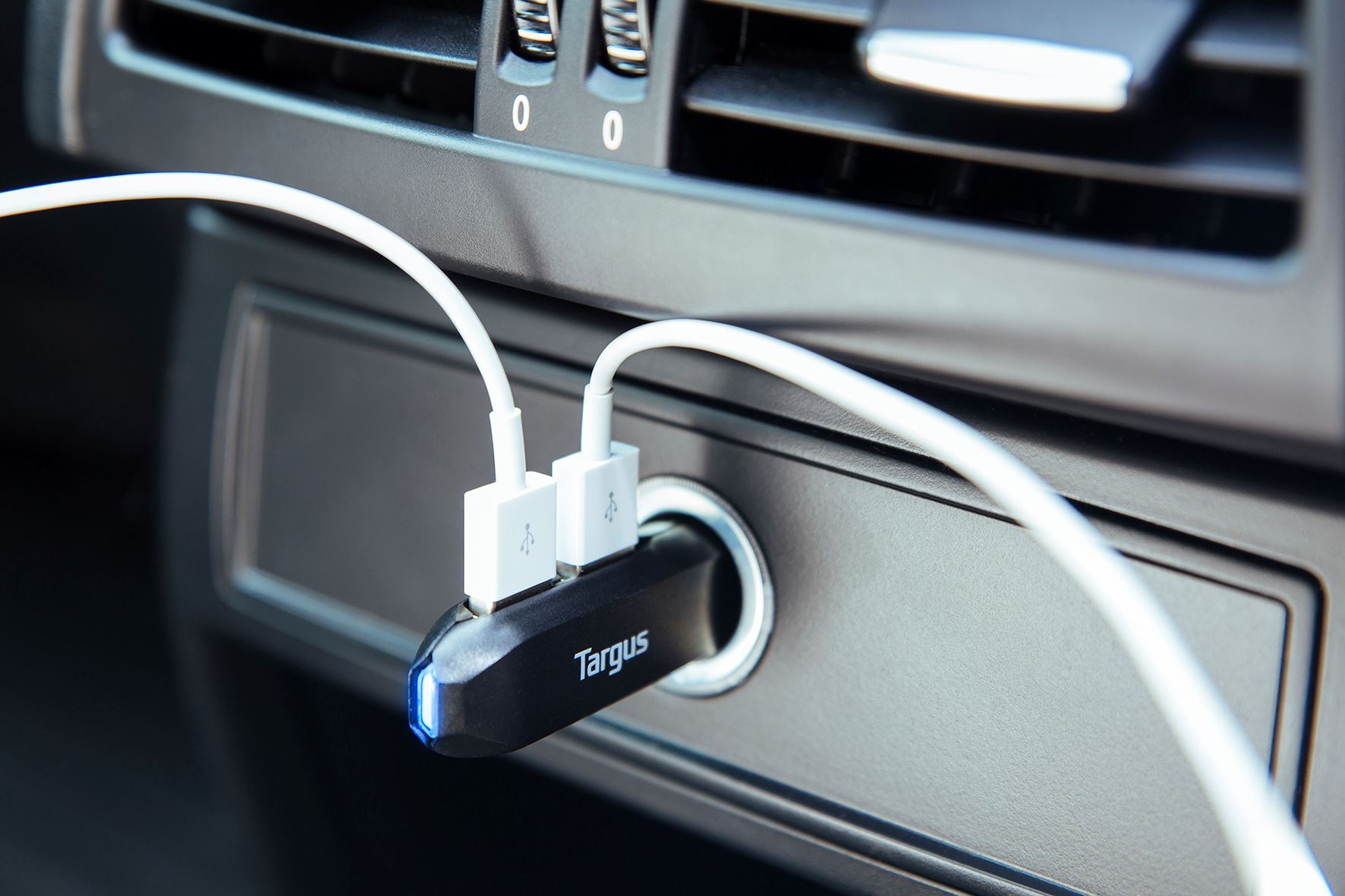 Universal 4.8A USB Car Charger For Tablets and Phones Black