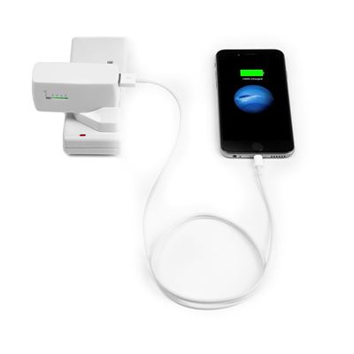 Picture of 2-in-1 USB Wall Charger & Power Bank - White