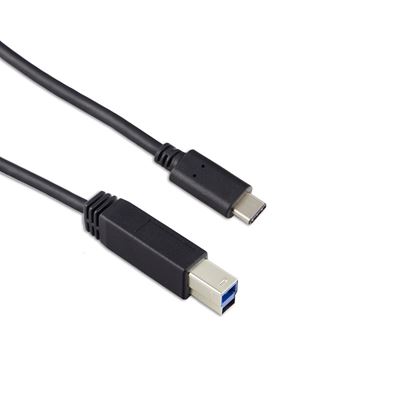 USB-C To USB-B 3.1 Gen2 10Gbps (1m Cable 3A) - Black
