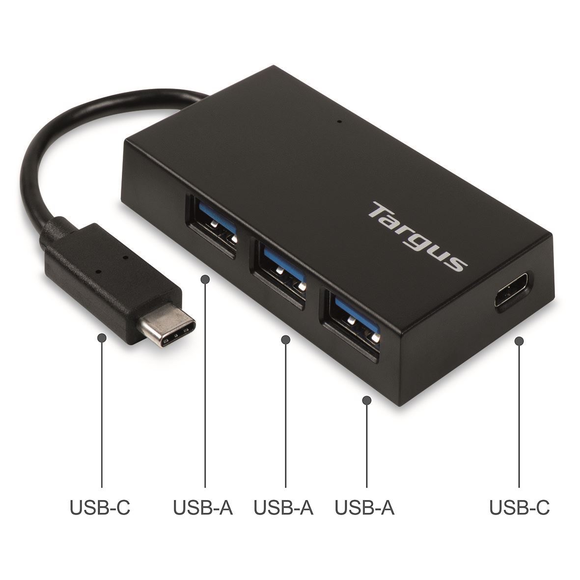 Hub USB 3.0 4 ports - 1x USB-C 3x USB-A - Hubs USB-C