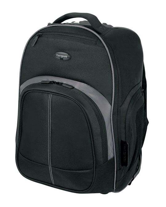 16” Compact Rolling Backpack (Black)