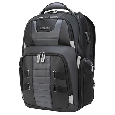 Picture of DrifterTrek 15.6-17.3" Laptop Backpack with USB Power Pass-Thru - Black