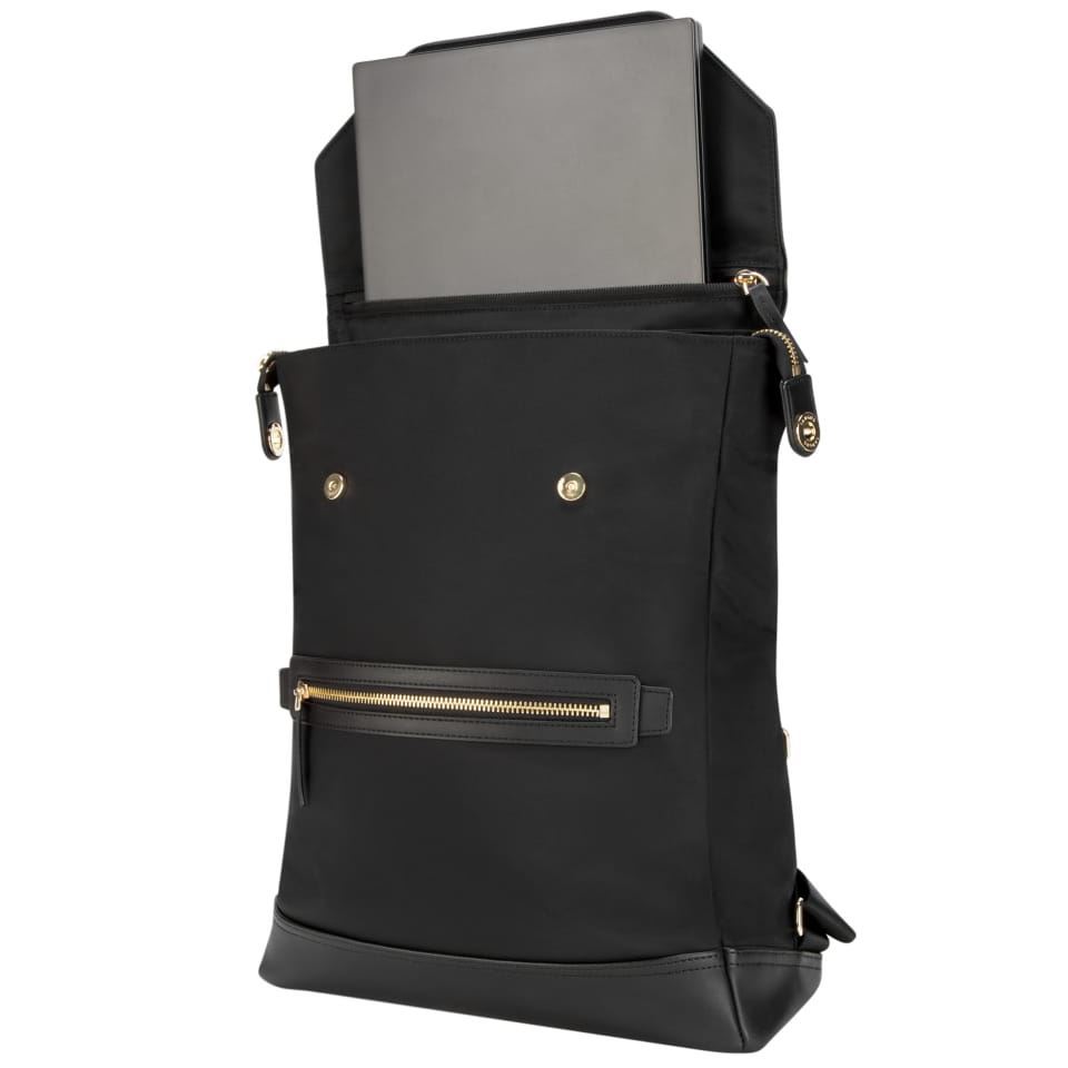 15" Targus® Newport Convertible 2in1 Messenger Backpack (Black)