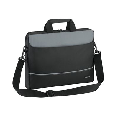 Picture of Intellect 15.6" Topload Laptop Case - Black-Grey